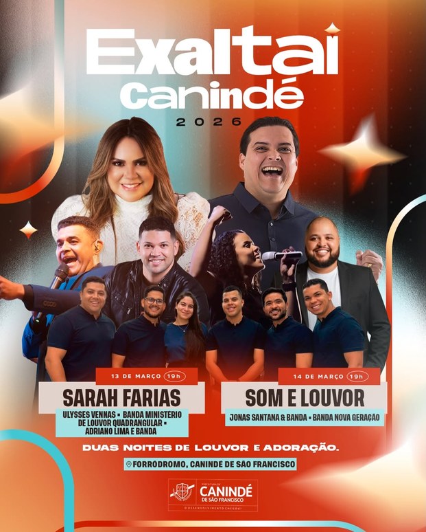 Exaltai Canindé 2026 terá duas noites de louvor e adoração no Forródromo